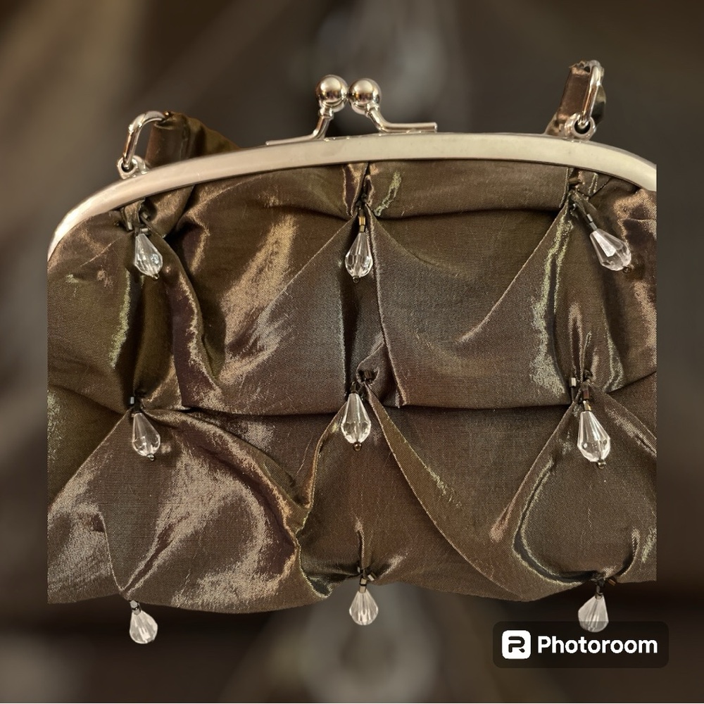Beaded Brown Evening Bag